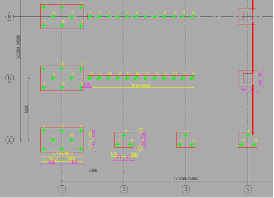 Изображение:Рис.8. Пример выполненного плана свай и ростверков.png